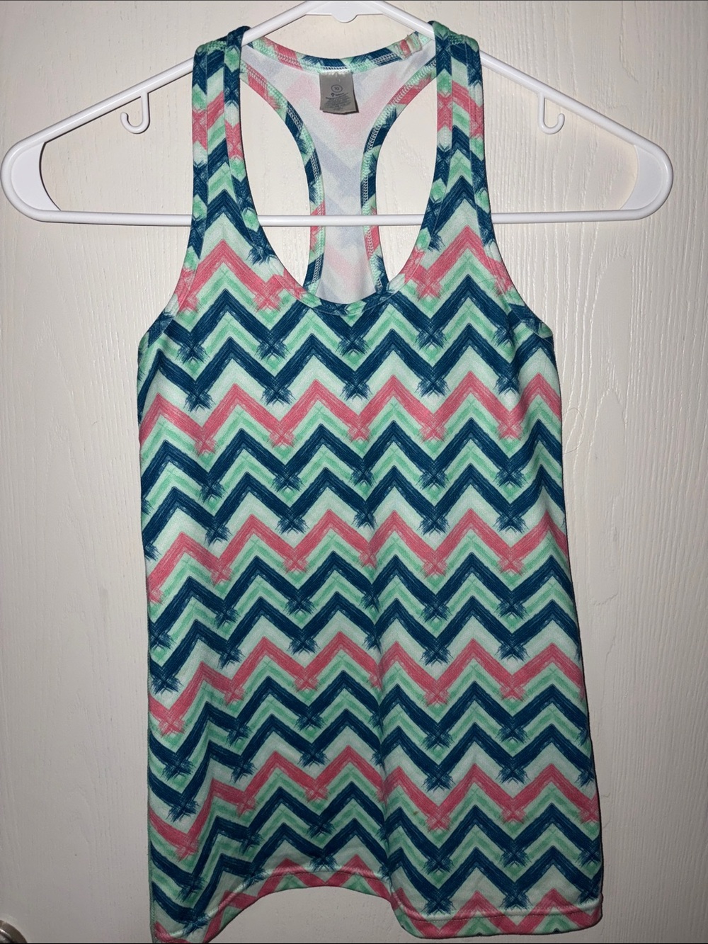 Ivivva Green, Blue & Pink Zigzag Racerback Tank Top